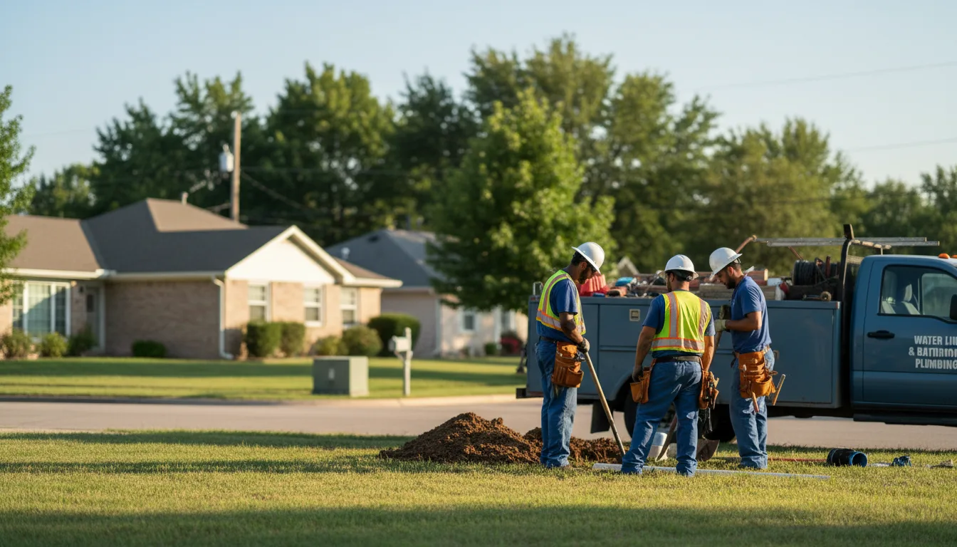 Residential water line and bathroom plumbing service in Alplaus, NY